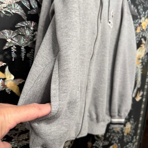 Lee Sport West Point Gray Zip Hoodie XL Embroidered Crest - Picture 5 of 9